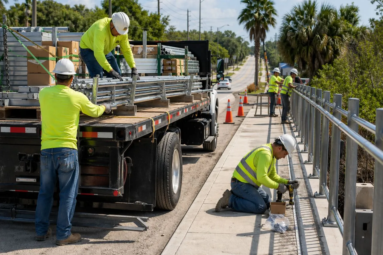 Handrail delivery and installation services in Florida